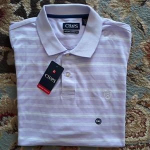 9x*Host Pick*Chaps natural stretch polo shirt